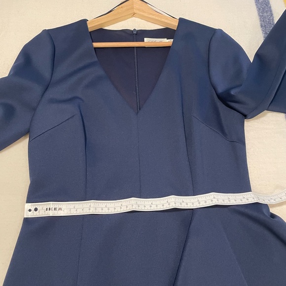 Navy Ruffle Eliza J Dress - Picture 10 of 11